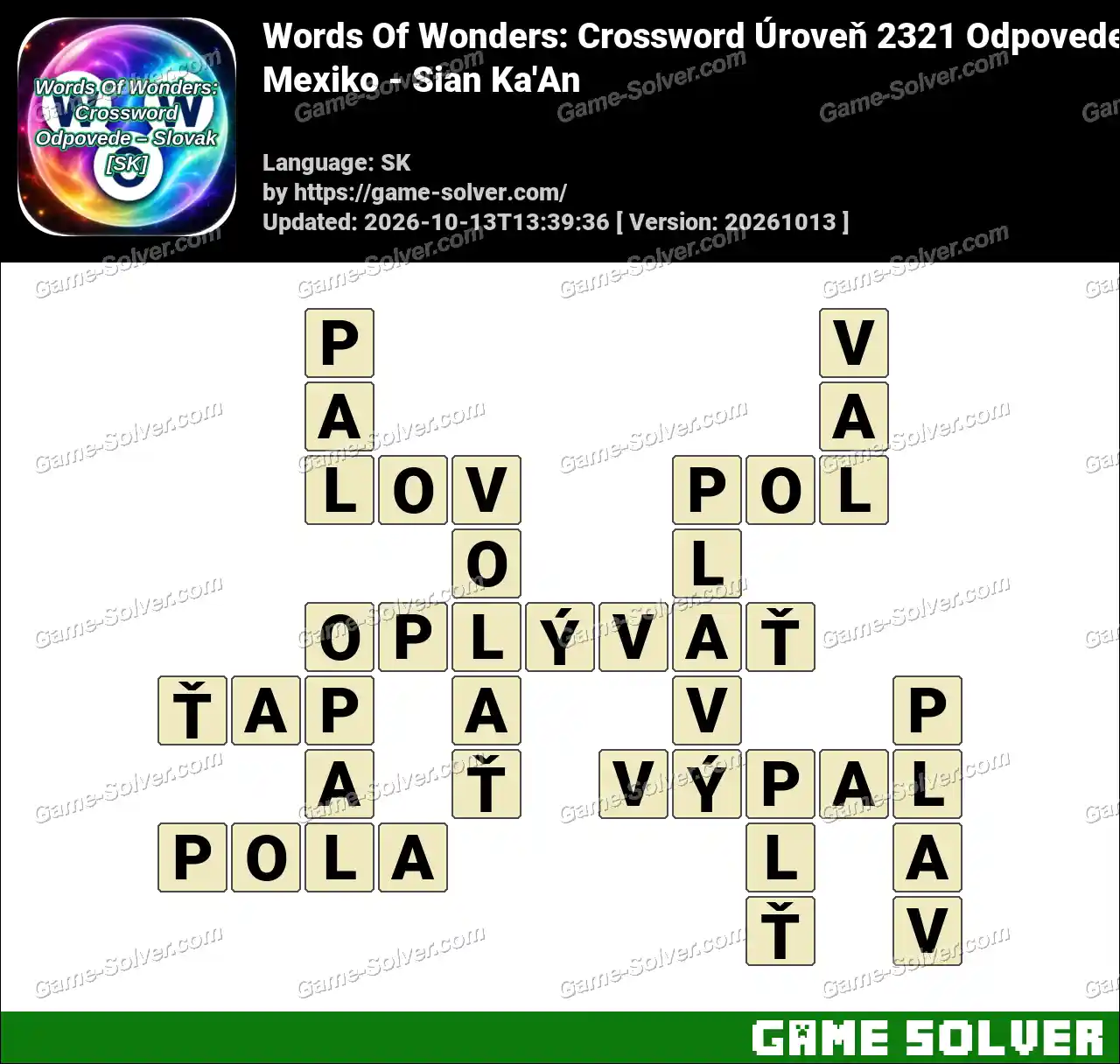 Words Of Wonders: Crossword Úroveň 2321 Odpovede – Mexiko – Sian Ka’An